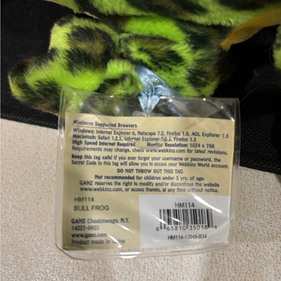Webkinz Bull Frog with tag. HM114 - Picture 6 of 6